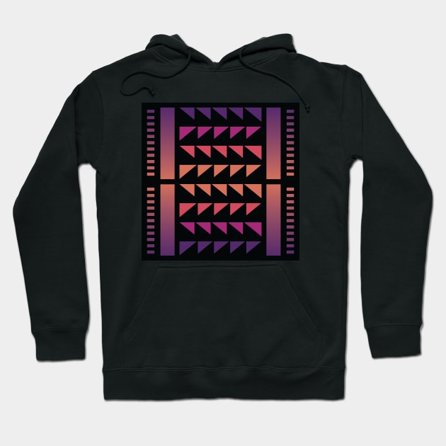 “Dimensional Funk (4)” - V.3 Purple/Orange - (Geometric Art) (Dimensions) - Doc Labs Hoodie by Doc Labs